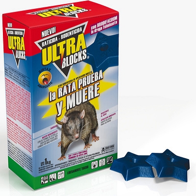 RATICIDA BLOQUE PARAFINA ULTRA BLOCK 1 Kgs