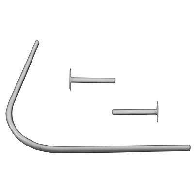 BARRAL P/CORTINA CURVO ALUMINIO 1x1mts